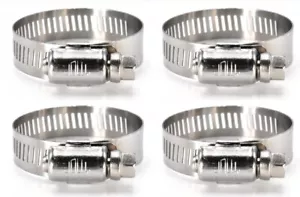 Cuatro abrazaderas de manguera de accionamiento helicoidal de acero SAE tamaño 10 1/2" a 1-1/16" todas 300 SS JW010S - Imagen 1 de 1