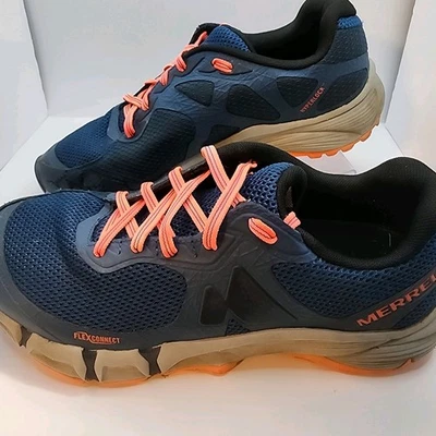Merrill Agility Charge Flex Womens 8.5 Blue Orange Trail Shoes Hiking  - Image 1 of 4