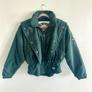 Vintage NILS Pine Green Ski Jacket Coat Size 8 Or 6 US - Picture 1 of 14