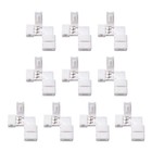 8mm 2P Connettori a  L angolari per Striscia LED Mono Colore 3528  10pz