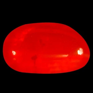 1.24 ct Fantastic Fancy Cabochon (10 x 6 mm) Flashing Multicolor Red Fire Opal - Picture 1 of 1