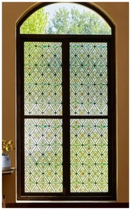 Stained Glass Window Film, Window Privacy Film Frosted Faux 3D Floral Decorat... - Picture 1 of 9