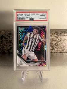 Manuel Locatelli : 2021-22 Topps Chrome UCL Purple X-Fractor /3 PSA 8 Juventus - Picture 1 of 3