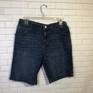 Bermuda Wonder Nation pantaloncino ragazza 16 blu cotone pull-on elasticizzato tasche tinta unita - Foto 1 di 6