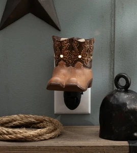 Authentic Scentsy Home Rodeo Western Cowboy Boots Mini Wax Warmer NWB - Picture 1 of 2