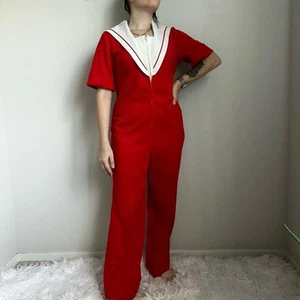 Mono marinero rojo náutico vintage años 70 M/L - Imagen 1 de 14