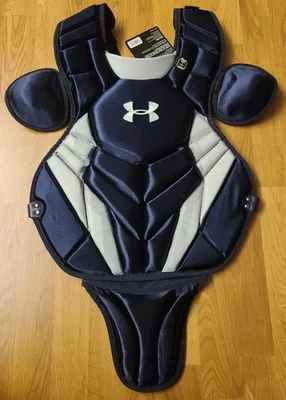 Under Armour UA Victory 4 中级 14.5 英寸海军捕手胸部保护 — 第 1/2 张图片