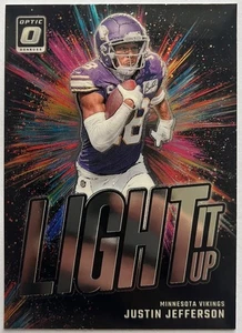 2024 Panini Donruss Optic- Justin Jefferson Light It Up Insert #14 Vikings - Bild 1 von 2