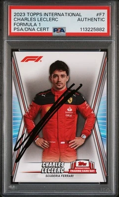 CHARLES LECLERC SIGNED F1 TOPPS NATIONAL TRADING CARD DAY 2023 PSA AUTHENTIC - Image 1 of 2