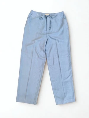 Kate Hill Casual 100% Silk Blue Soft Comfort Quiet Luxury Pants Women Size L - Image 1 of 4