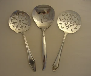 3 VINTAGE SILBER TELLER TOMATEN / CRANBERRY SERVIERER KONVOLUT * 216 - Bild 1 von 3