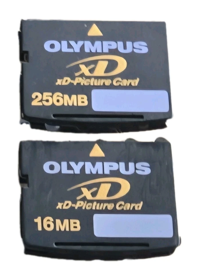 LOT of 2 Genuine Olympus M 16MB & 256MB XD Picture Cards SD for Olympus Cameras - Image 1 of 2