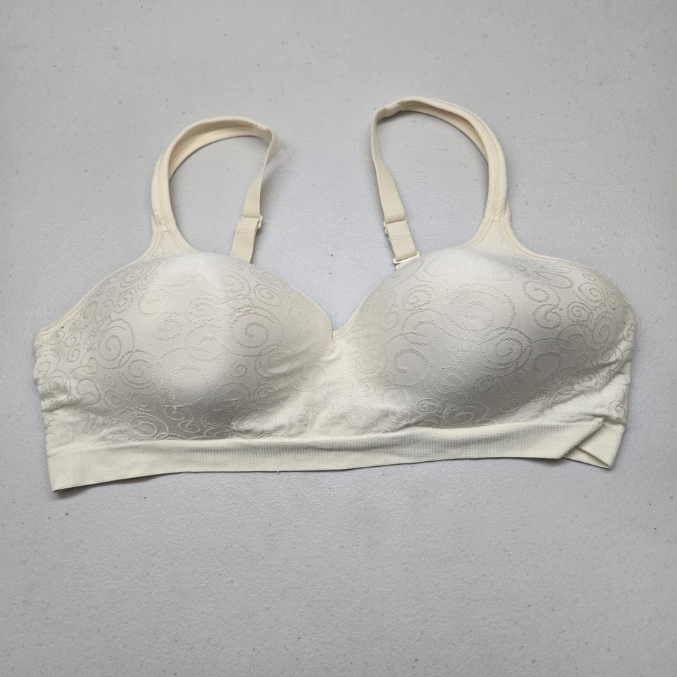 Sujetador Bali Mujer 40C Marfil Geométrico Camiseta Correa Inalámbrica Ajustable Foto 1 de 4