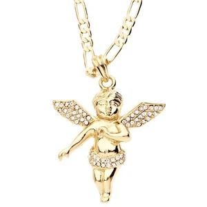 Iced Out Bling Fashion Kette - FLYING ANGEL gold - Bild 1 von 2
