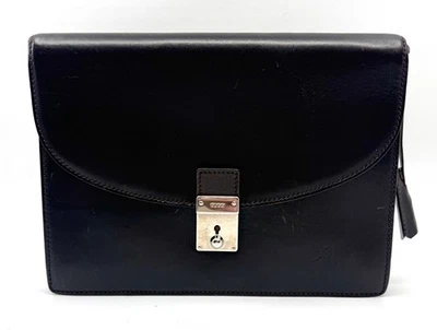 Authentic Gucci clutch bag/second bag Black color Leather with a key - Image 1 of 4