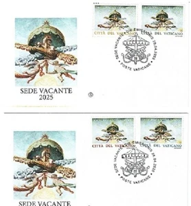 VATICANO-SEDE VACANTE 2025- 2 FDC Filagrano con annullo speciale 28/04/2025 - Photo 1/1