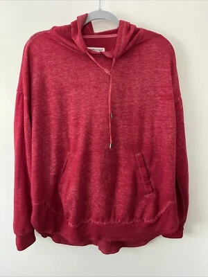 Sudadera con Capucha The Sweatshirt Project French Laundry Roja Talla M Suave Foto 1 de 4