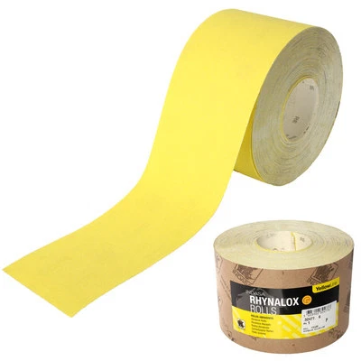 Schleifpapier Rolle 50m INDASA Rhynalox Yellow Handschleifpapier Schleifmittel