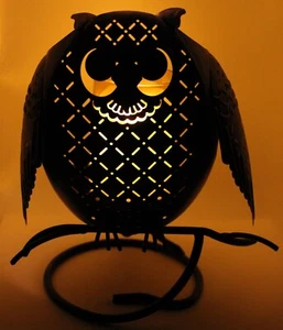 Kerzenständer Partylite dunkelbronze rustikal Eule - Landhausdeko - Bild 1 von 3