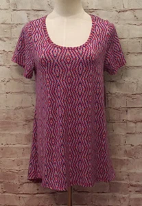 Camisa Top LuLaRoe CLASSIC T Mujer XS Púrpura Estampado Multicolor Elastizada NUEVA - Imagen 1 de 3
