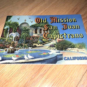 1949 OLD MISSION, SAN JUAN CAPISTRANO CURT TEICH SOUVENIR BOOK 32 Page Very Nice - Imagen 1 de 10