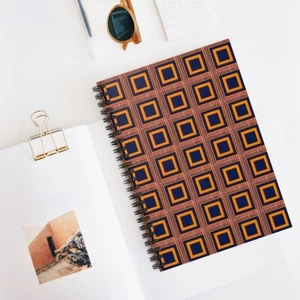 Spiral Notebook - Ruled Line_118 Pages_Check Pattern #1(Only Front) - Picture 1 of 6