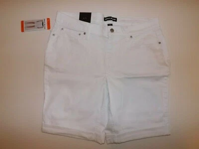 Bermuda jeans branca DKNY tamanho 10 nova com etiquetas feminina  - Imagem 1 de 2