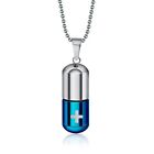 Necklace Pendant Healing Crystal Natural Chakra Gift Jewelry Open Capsule Pill