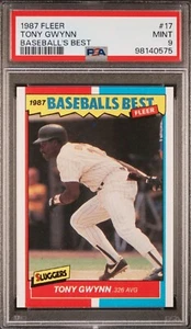 1987 Fleer Baseball's Best #17 TONY GWYNN - Padres - PSA 9 MINT - Picture 1 of 1
