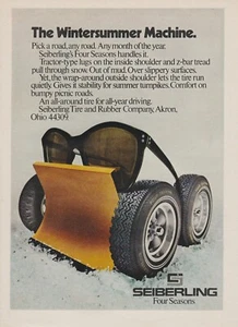 1970 Seiberling Tires - "Wintersummer Machine" - Snow Plow Sonnenbrille - Print Ad - Bild 1 von 1