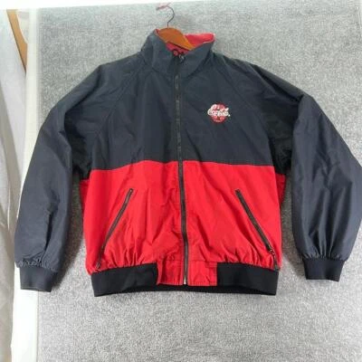 VTG Wearguard Coca Cola Long Sleeve Zip Up Jacket Red Black Mens XL Windbreaker - Image 1 of 4