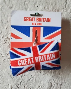 British Pride Union Jack Plush Pillow Keychain - Picture 1 of 3