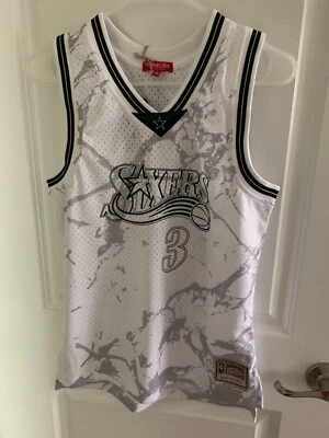 New Womens Mitchell & Ness 2000 Allen iverson Marble Jersey 76ers Size Medium - Image 1 of 2