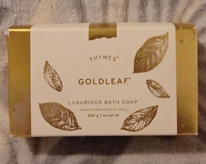 Thymes GoldLeaf Bath Soap New 6oz Triple-Milled Vegetable Bar Soap Luxurious - Picture 1 of 8