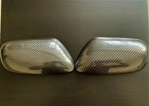 KOHLENSTOFFFASEROPTIK TÜR FLÜGEL SPIEGEL ABDECKUNGEN PASST FÜR JAGUAR XK8 XKR 1996-2006 - Bild 1 von 3