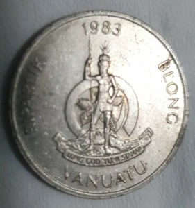 1983 Vanuatu 10 Vatu Coin - Picture 1 of 2