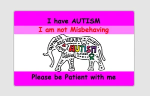 I have Autism / Autistic Disability Awareness PVC Plastic ID Card ONLY - 54x86mm - Picture 1 of 4
