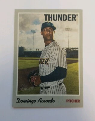 Domingo Acevedo 2019 Heritage Minor League FLIP STOCK Variation - Image 1 of 2