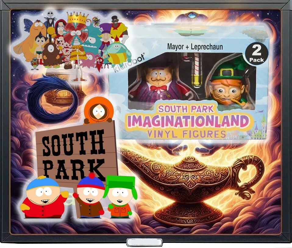 Figuras de vinilo Kidrobot South Park Imaginationland Mayor and Leprechaun de 3" nuevas en caja Foto 1 de 1