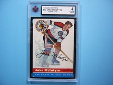 1954/55 TOPPS NHL HOCKEY CARD #43 JAKE MCINTYRE ROOKIE KSA 4 VG/EX 54/55 TOPPS
