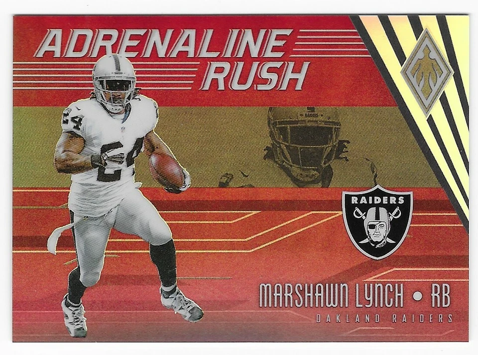 Marshawn Lynch 2017 Phoenix Adrenaline Rush Red #AR-18 /299 Raiders Parallel NFL - Image 1 of 1