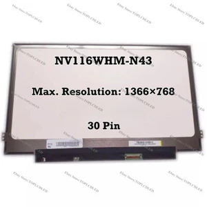 NV116WHM-N43 11.6" HD 1366×768 IPS Matrix eDP HD Screen LCD Only LCD Non-Touch - Picture 1 of 1