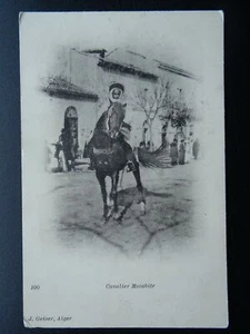 Postal África Argelia Árabe CABALLERO MOZABITA c1906 de J. Geiser - Imagen 1 de 2