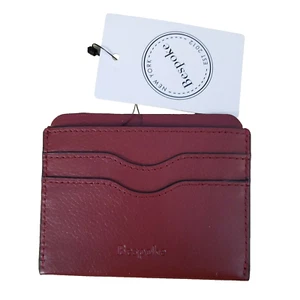 Bespoke Mens Pebble Leather Card Case Wallet Oxblood - Picture 1 of 5