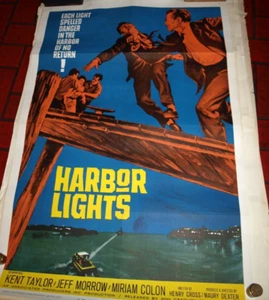 HARBOR LIGHTS - VINTAGE MOVIE POSTER - US ONE-SHEET - 27" x 41" - good - Bild 1 von 1