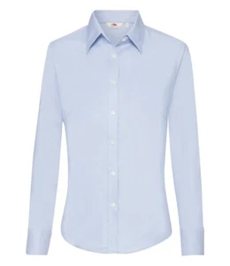 Bundle x 2 Ladies Fruit of the Loom Oxford shirts. Oxford Blue XL/16. K1048. - Picture 1 of 3