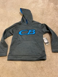 Boys CB Sports $52 Blue Gray Pullover Hoodie Warm-Up Jacket Size 7 NWT - Picture 1 of 2
