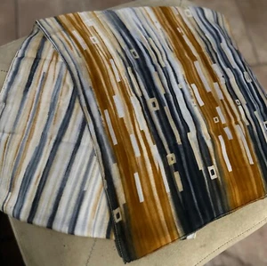 Womens Scarf  13" x 60"" Unbranded Grey Blue Golden Terracotta Cream Very Soft - Picture 1 of 3