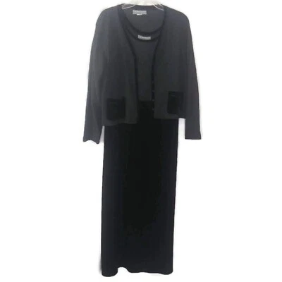 Maxi Chaqueta Vestido Vintage Carol Anderson California Térmico y Terciopelo Talla XL Foto 1 de 4