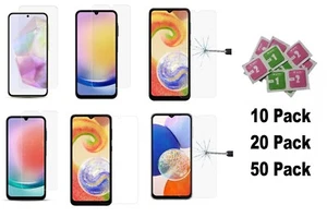 Lot of 10 20 50 Tempered Glass for Samsung Galaxy A15/A06/A35/A14/A54/A05/A16 - Picture 1 of 1